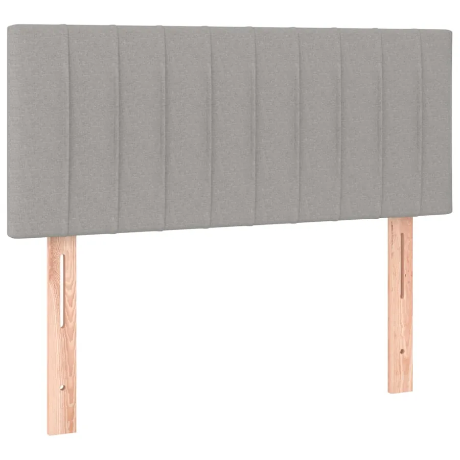 Sommier à lattes de lit avec matelas Gris clair 100x200cm Tissu - 6