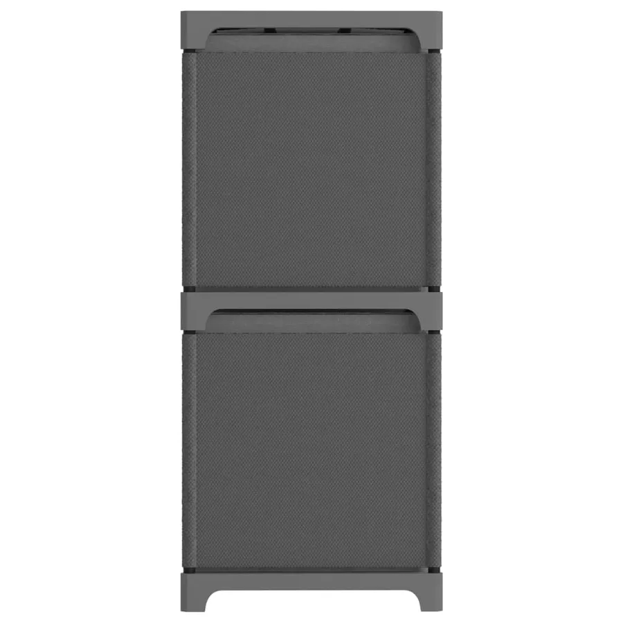 Étagère d'affichage 5 cubes et boîtes Gris 103x30x72,5 cm Tissu - 3