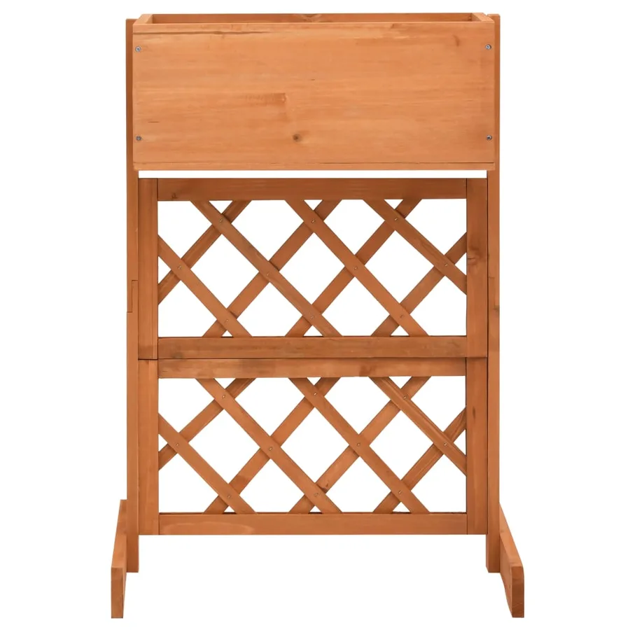 Jardinière à treillis de jardin Orange 45x30x74cm Bois de sapin - 2
