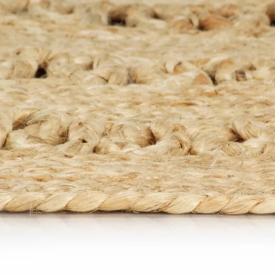 Tapis fait à la main Jute tressée 120 cm - 3