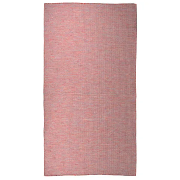 Tapis à tissage plat d'extérieur 80x150 cm Rouge