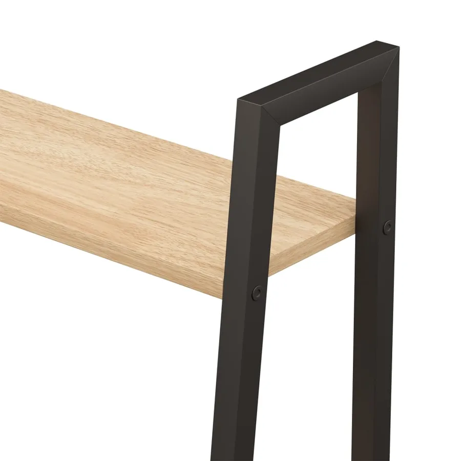 Étagère sur pied 4 niveaux Marron clair et noir 56x35x140 cm - 7