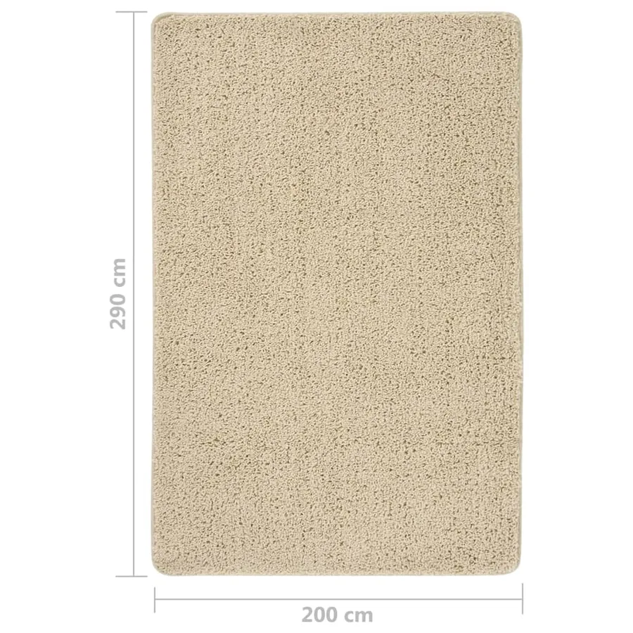 Tapis shaggy antidérapant Crème 200x290 cm - 5