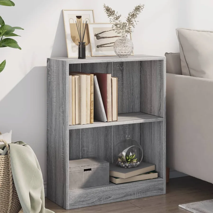 Bibliothèque Sonoma gris 60x24x76 cm Bois d'ingénierie