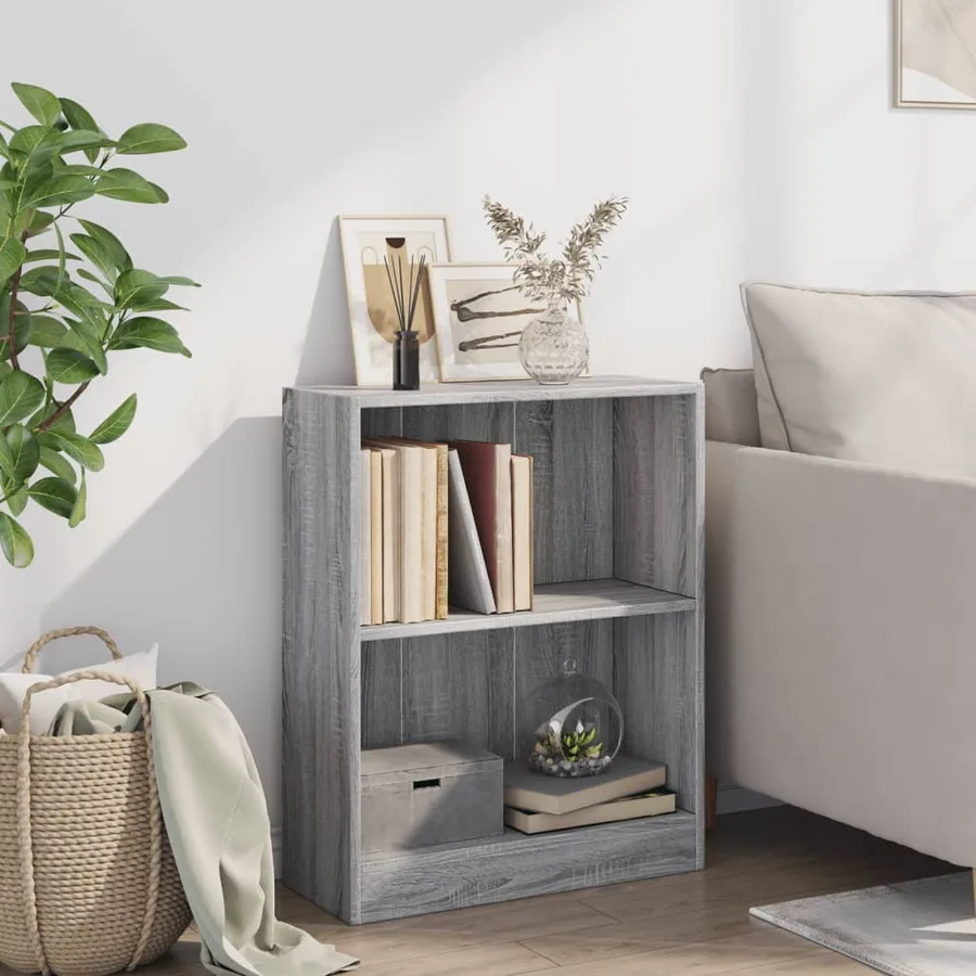Bibliothèque Sonoma gris 60x24x76 cm Bois d'ingénierie - 3
