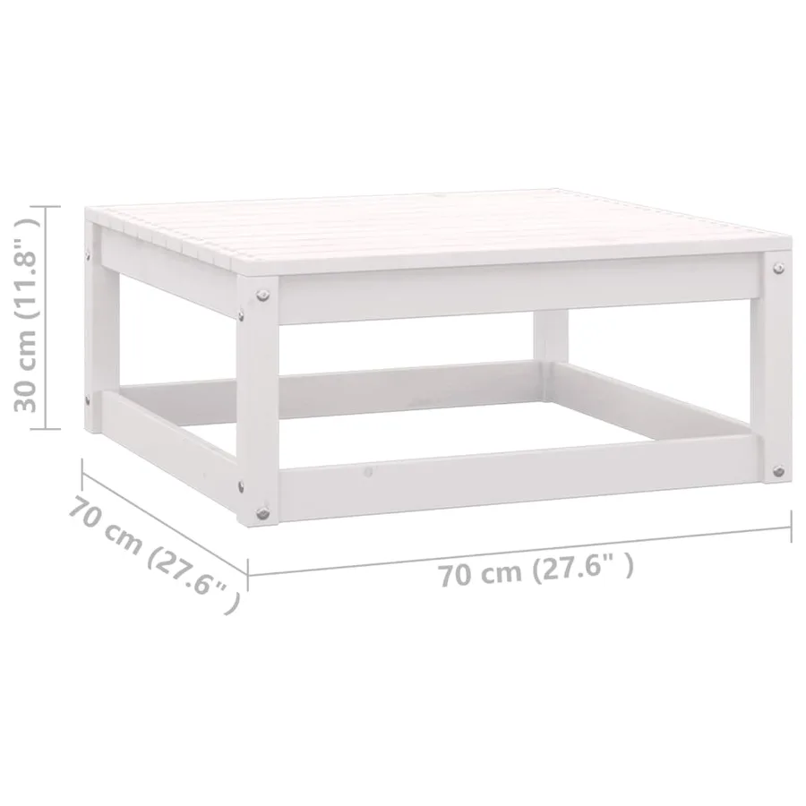 Repose-pieds de jardin avec coussins lot de 2 Bois pin solide - 6