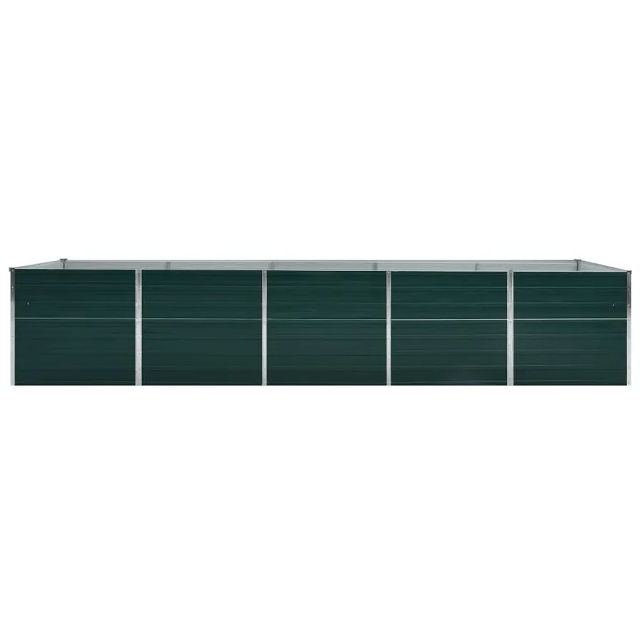 Lit surélevé de jardin Acier galvanisé 400x80x45 cm Vert - 3