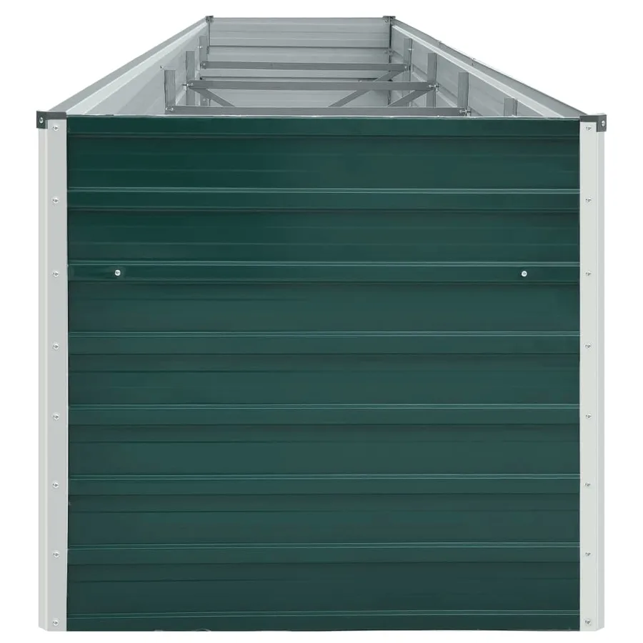 Lit surélevé de jardin Acier galvanisé 400x80x45 cm Vert - 4