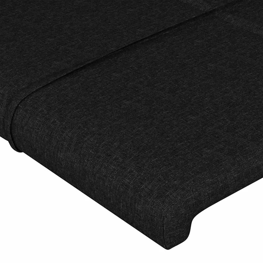Tête de lit Noir 100x5x78/88 cm Tissu - 4