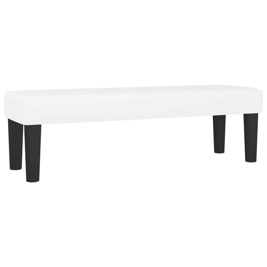 Banc Blanc 100x30x30 cm Similicuir - 2