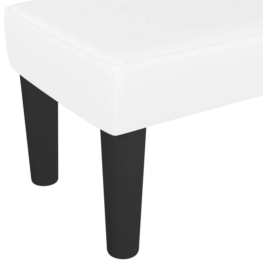 Banc Blanc 100x30x30 cm Similicuir - 5