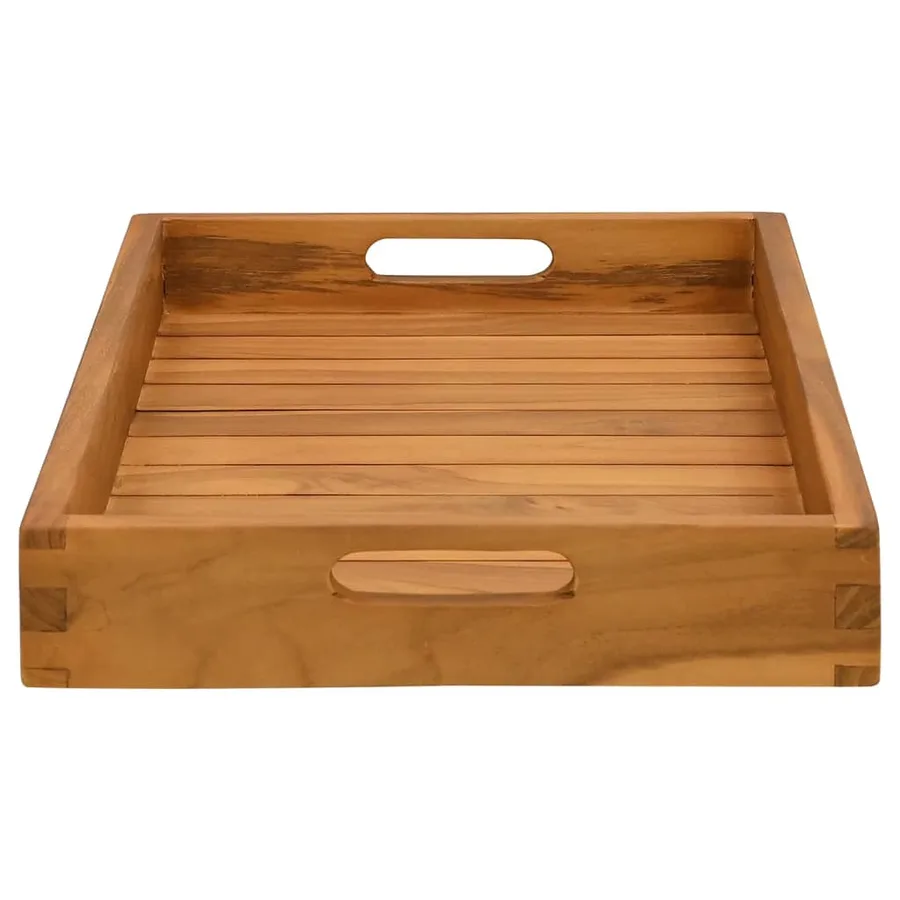 Plateau de service 60x35 cm Bois de teck massif - 4