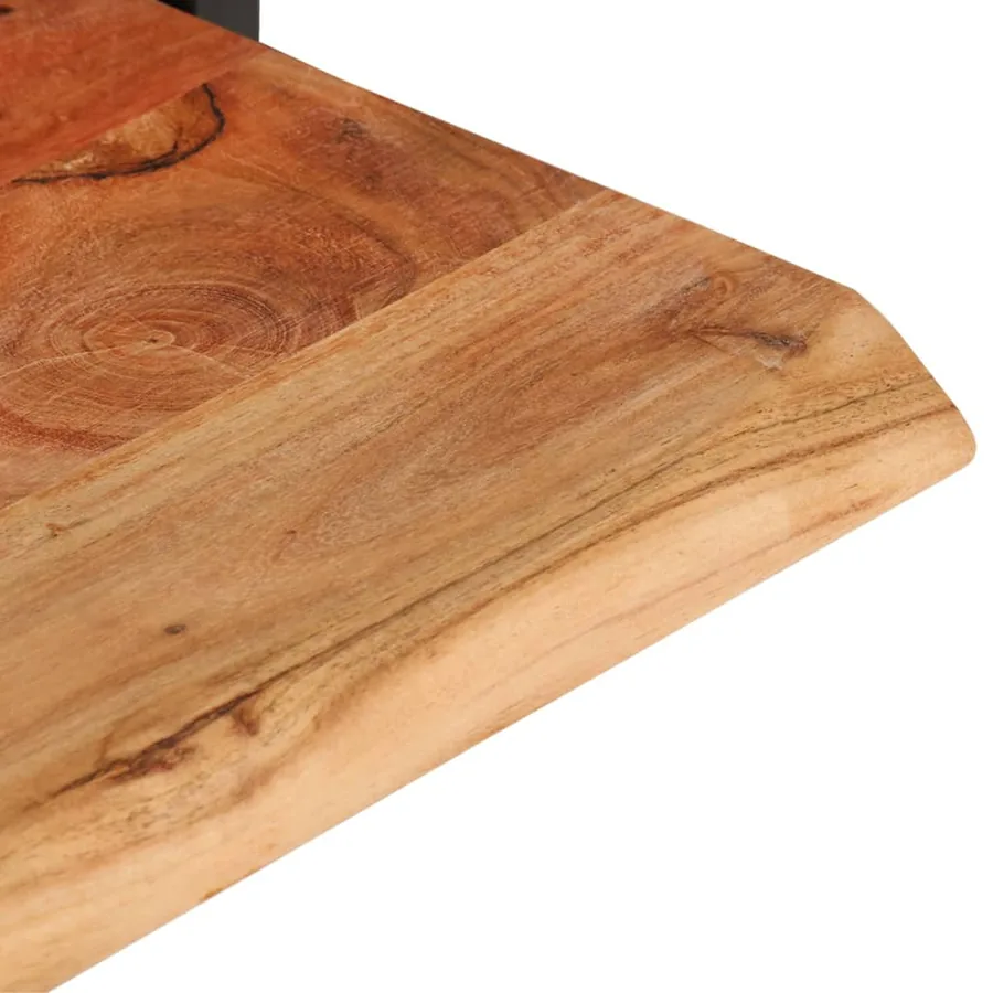 Étagères murales 2 pcs 100x24x35 cm Bois d'acacia et acier - 4