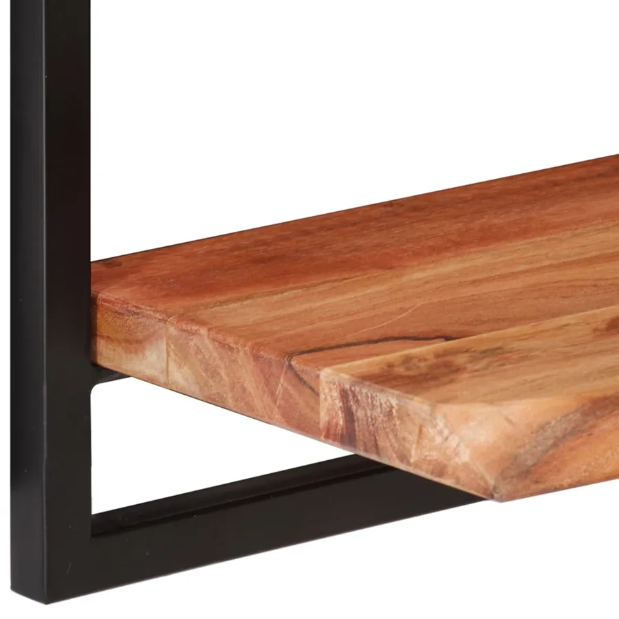 Étagères murales 2 pcs 100x24x35 cm Bois d'acacia et acier - 5