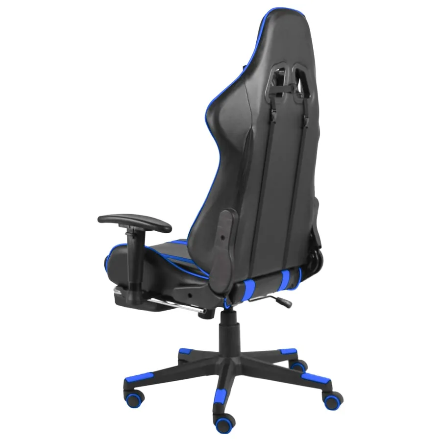 Chaise de jeu pivotante avec repose-pied Bleu PVC - 4