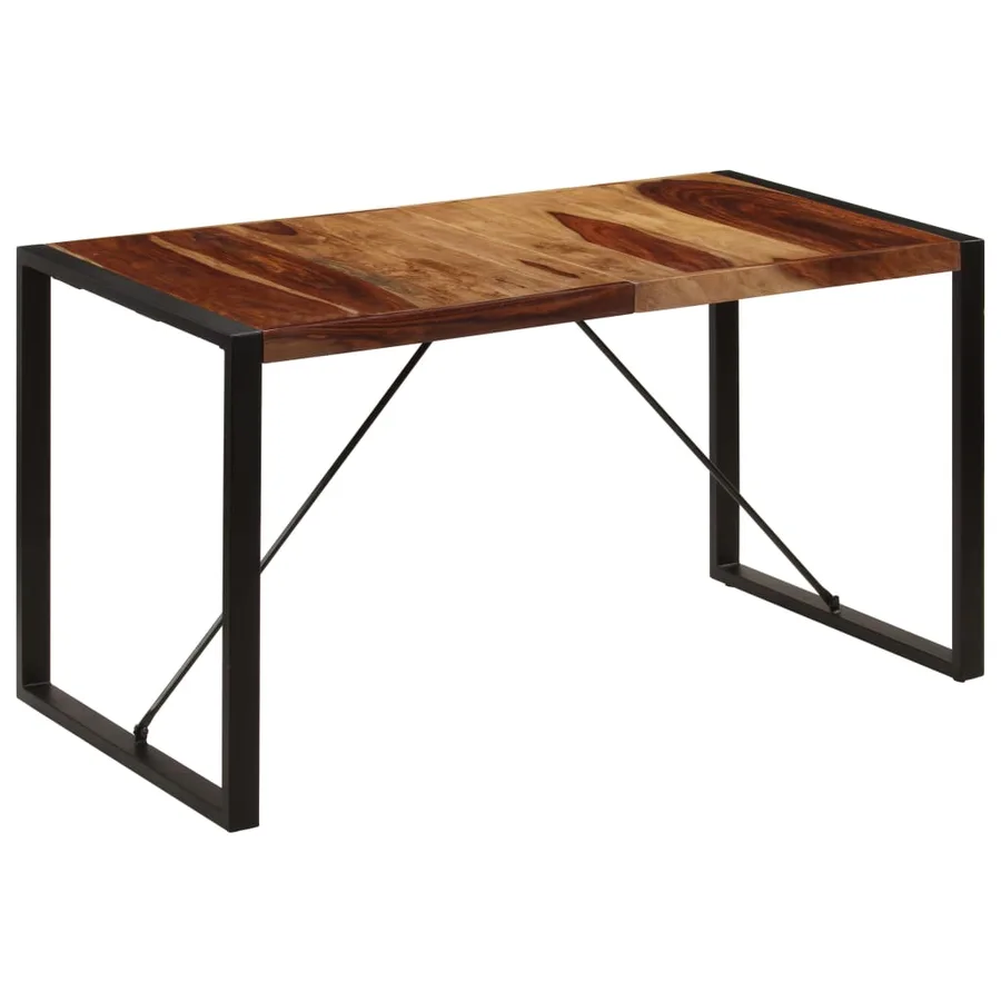Table de salle à manger 140x70x75 cm Bois de Sesham massif - 10