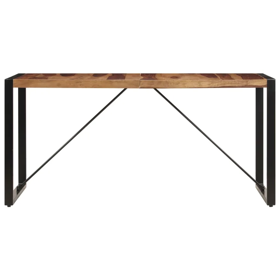 Table de salle à manger 140x70x75 cm Bois de Sesham massif - 2