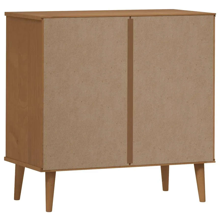 Commode MOLDE Marron 80x40x80 cm Bois de pin solide - 7