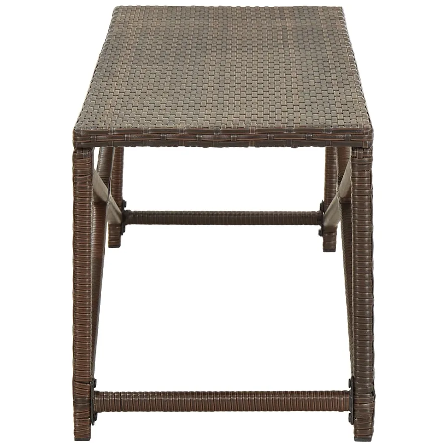 Banc de jardin 120 cm Résine tressée Marron - 3