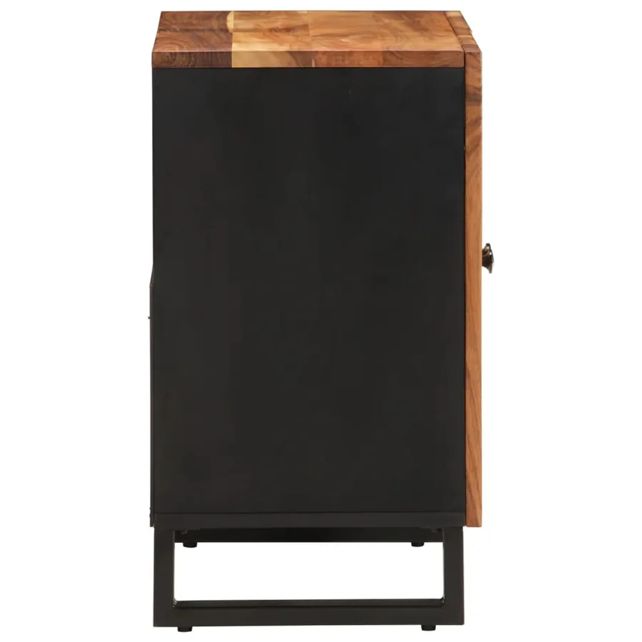 Meuble d'évier 62x33x58 cm bois d'acacia et d'ingénierie - 5