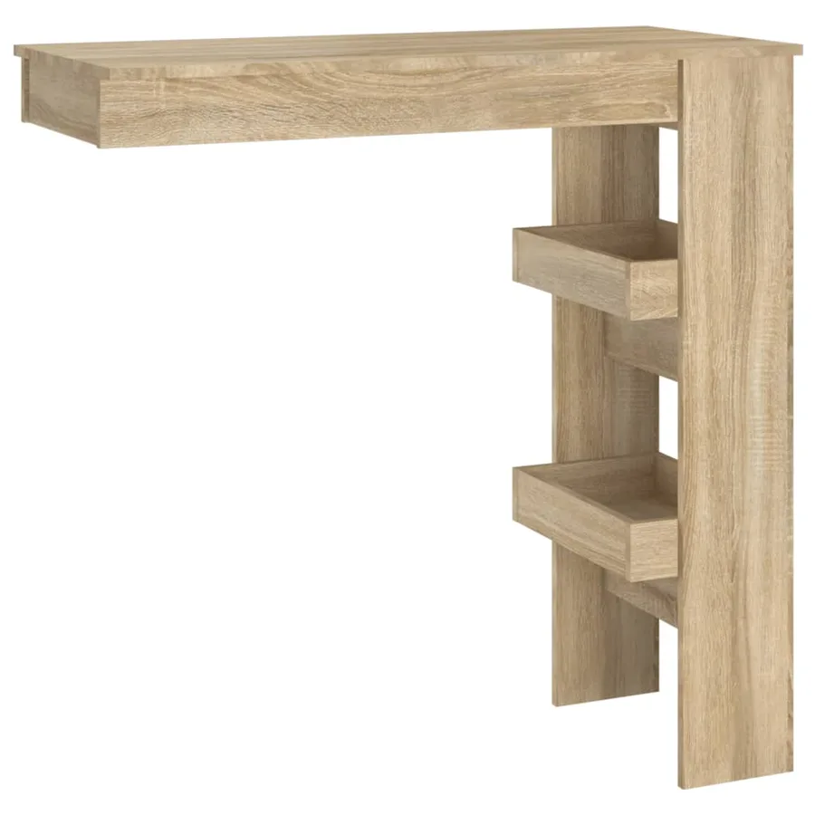 Table bar murale Chêne Sonoma 102x45x103,5 cm Bois d'ingénierie - 2
