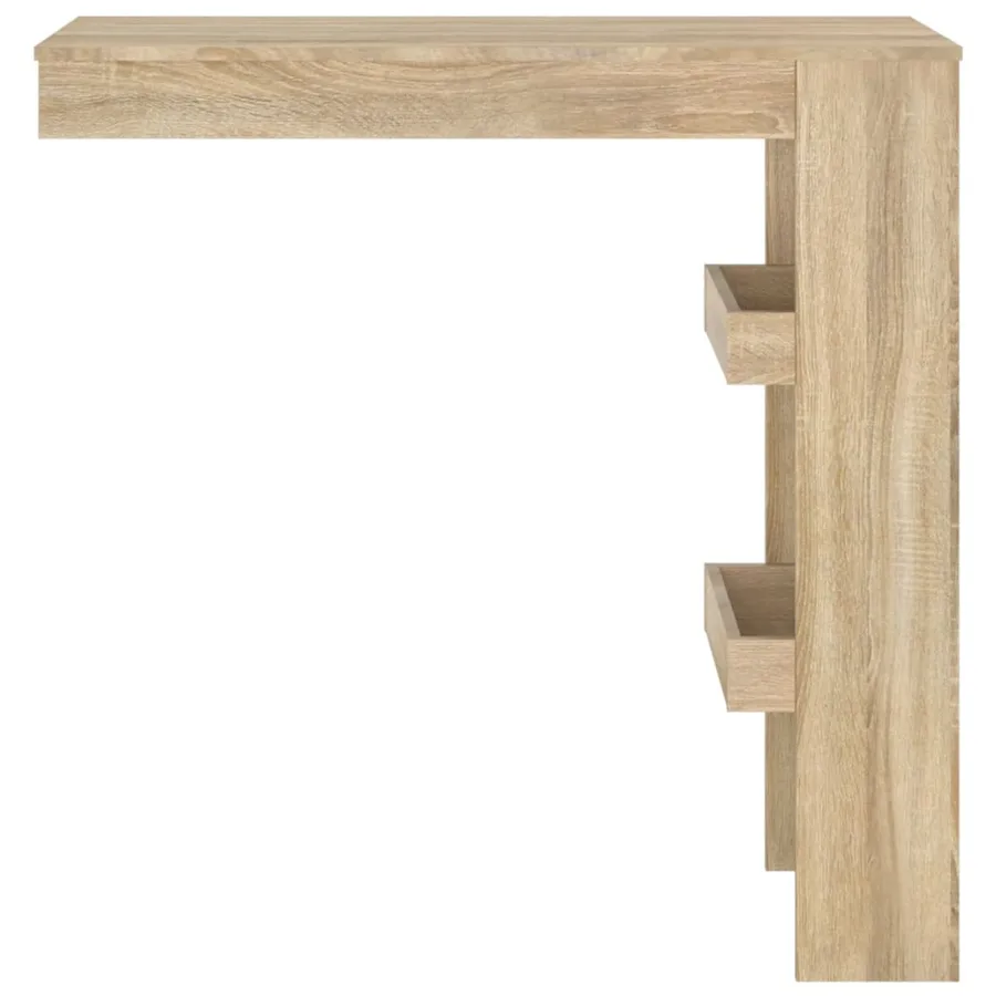Table bar murale Chêne Sonoma 102x45x103,5 cm Bois d'ingénierie - 3