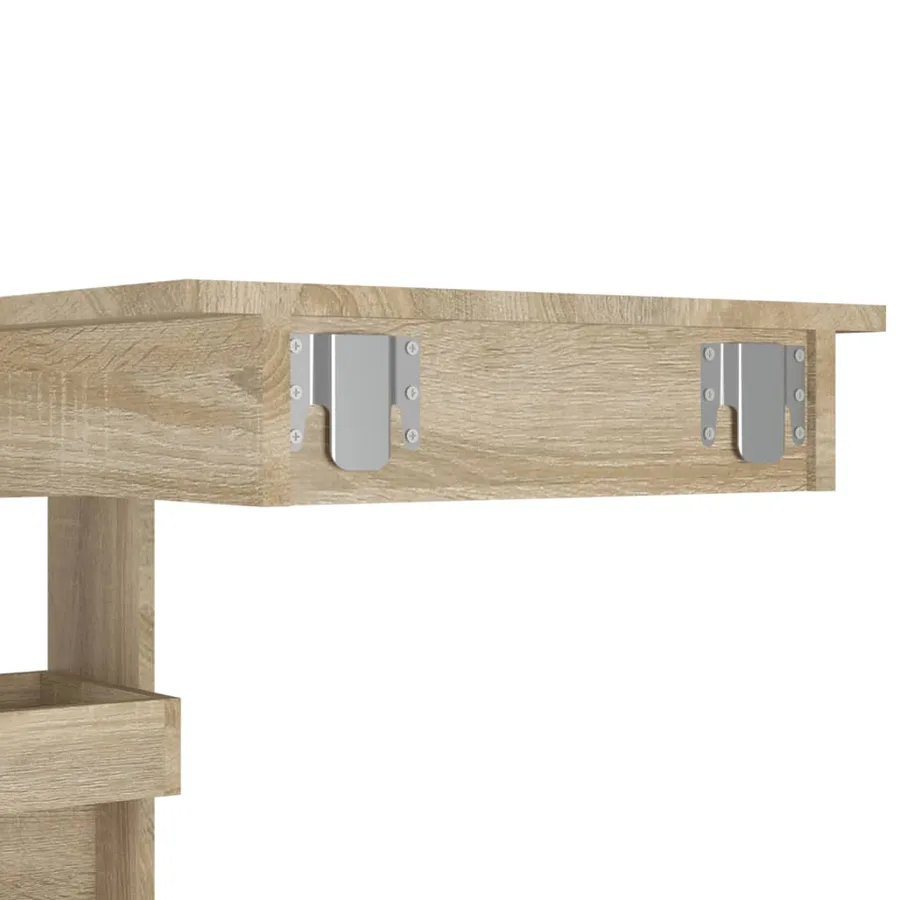 Table bar murale Chêne Sonoma 102x45x103,5 cm Bois d'ingénierie - 8