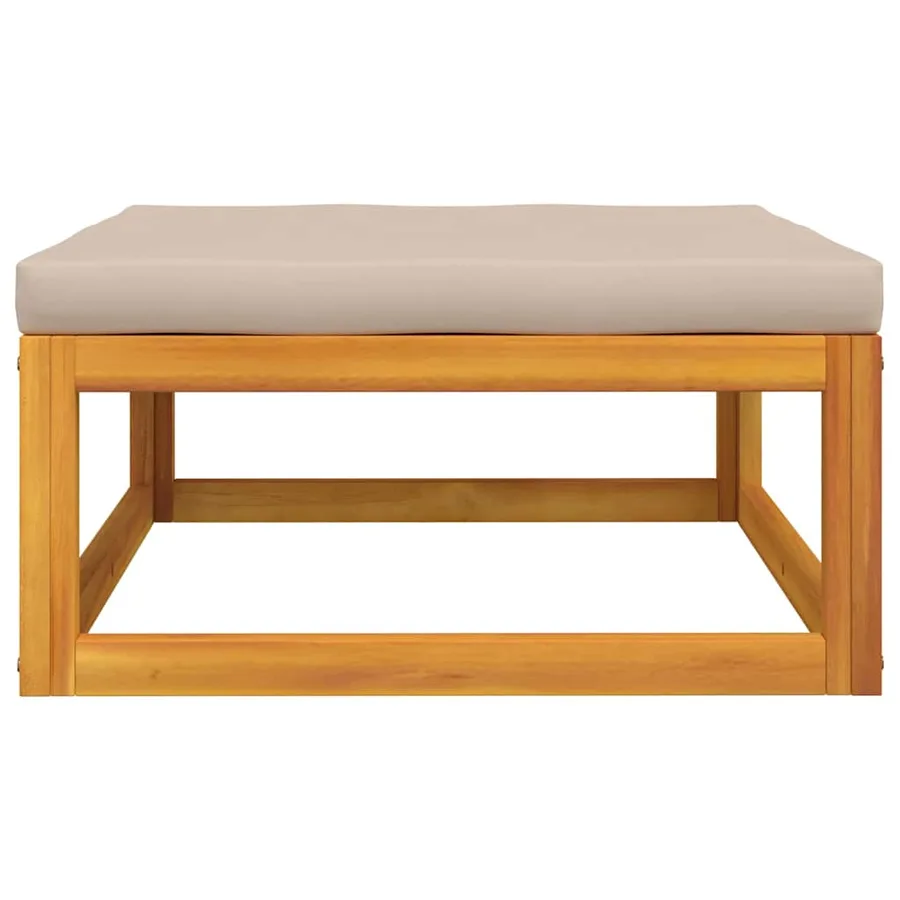 Salon de jardin 3 pcs avec coussins bois massif d'acacia - 11