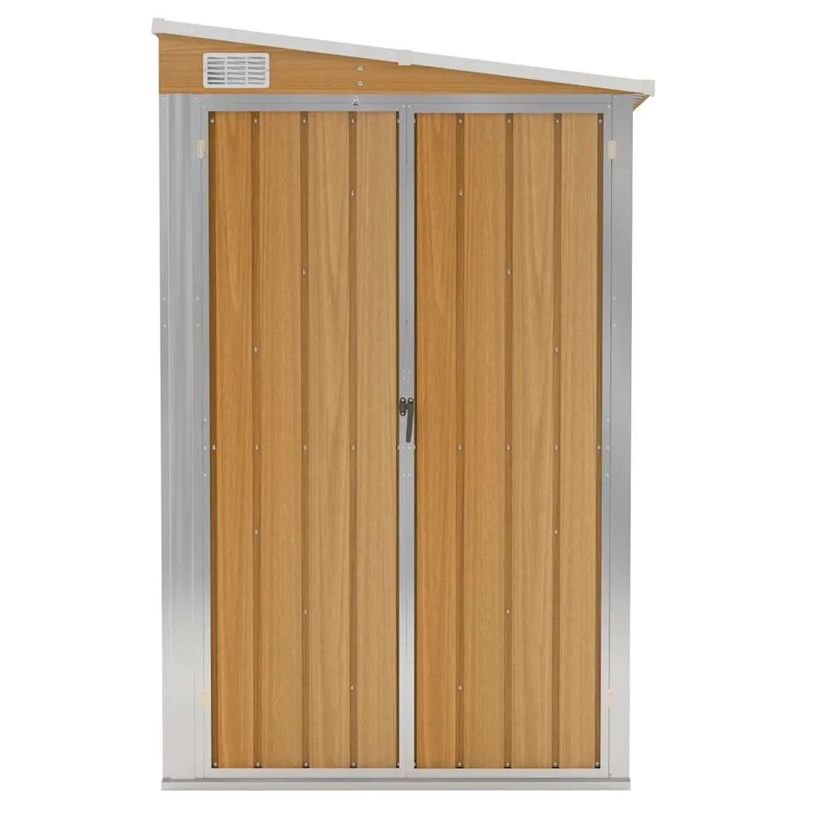 Abri de jardin mural marron 118 x 288 x 178 cm Acier galvanisé - 3