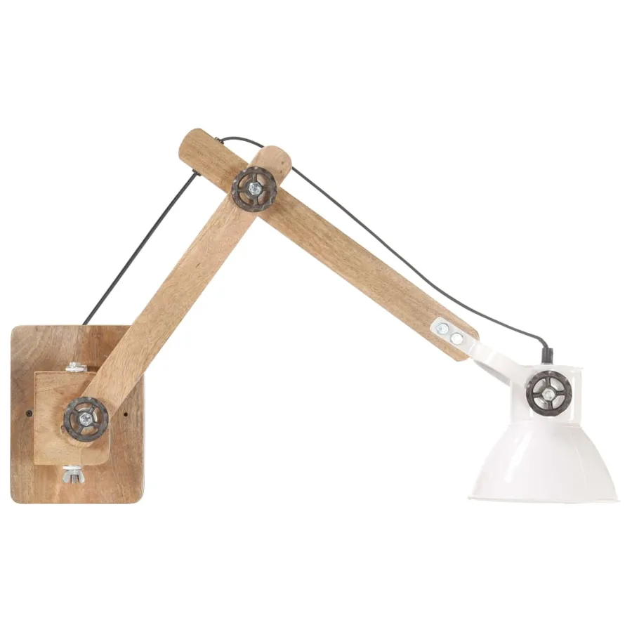 Lampe murale Style industriel Blanc Rond E27 - 4