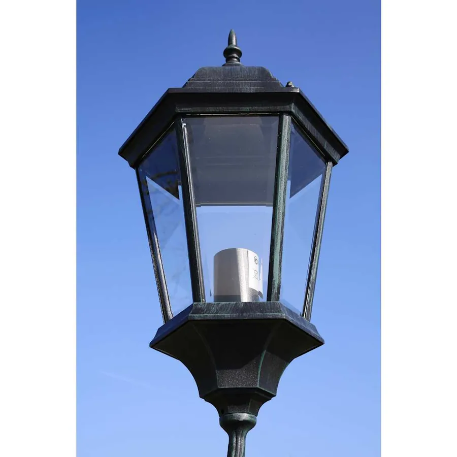 Lampadaire de jardin 3 bras 230 cm Vert foncé/Noir Aluminium - 3
