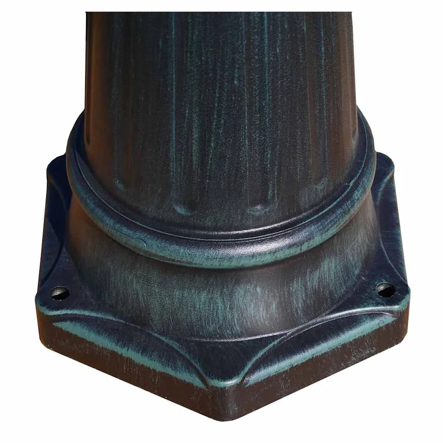 Lampadaire de jardin 3 bras 230 cm Vert foncé/Noir Aluminium - 6