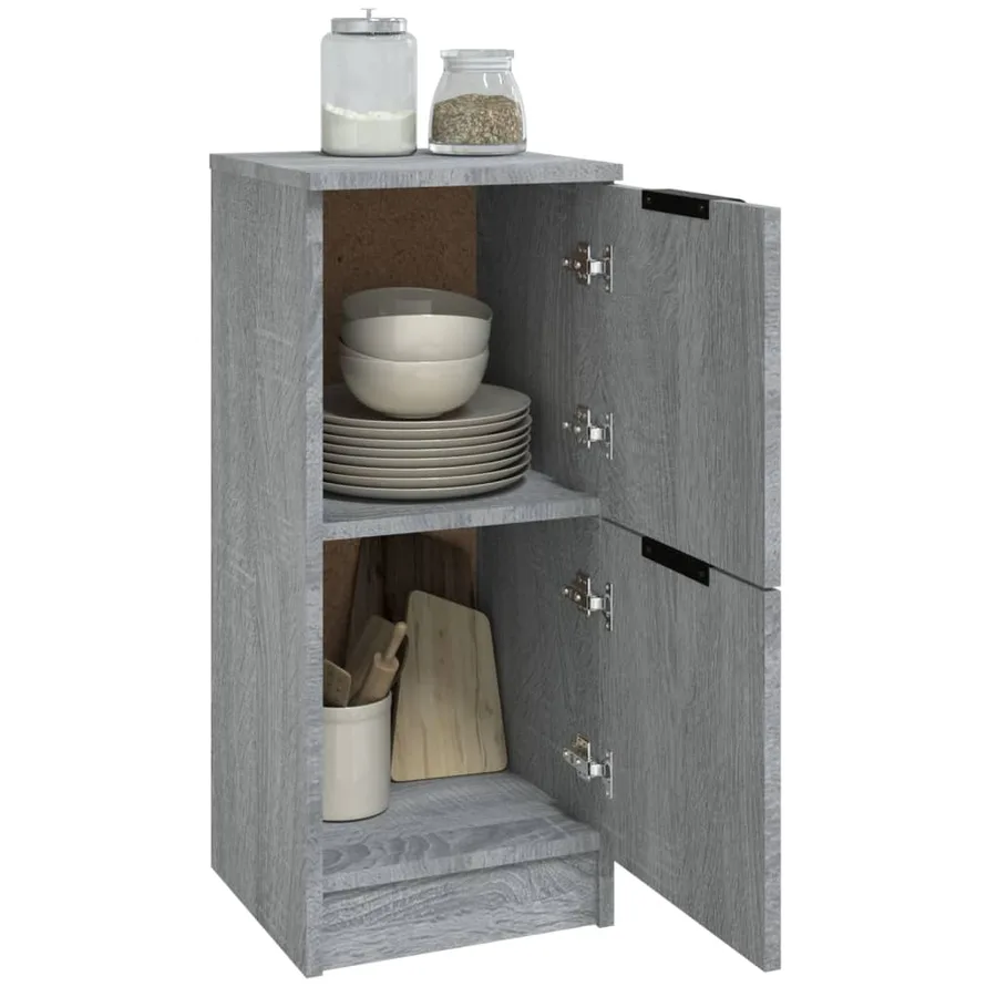 Buffets 2 pcs Sonoma gris 30x30x70 cm Bois d'ingénierie - 7