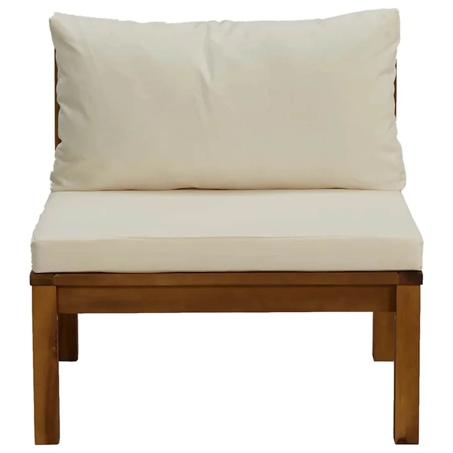 Canapé de milieu sectionnel avec coussin blanc crème Acacia - 3
