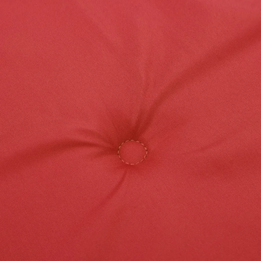 Coussins de chaise de jardin dossier haut lot de 4 rouge tissu - 8