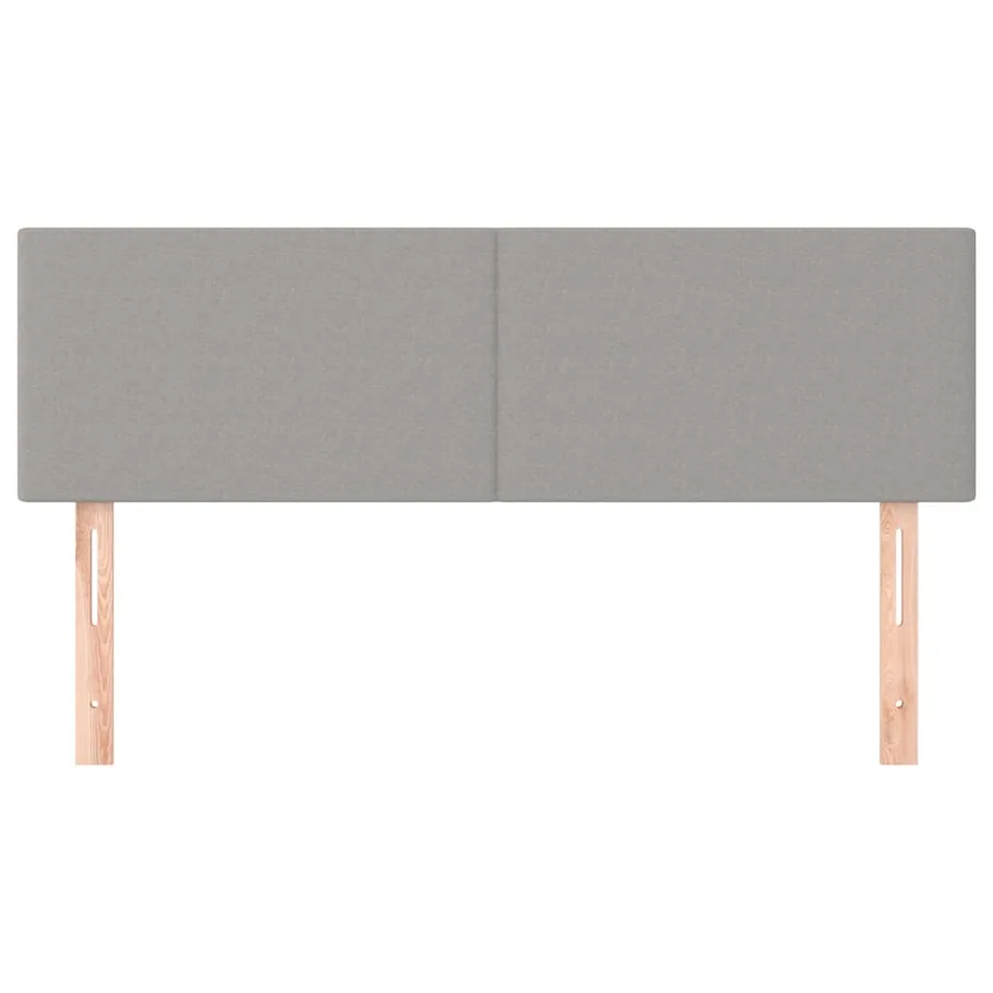 Têtes de lit Gris clair 144x5x78/88 cm Tissu - 3