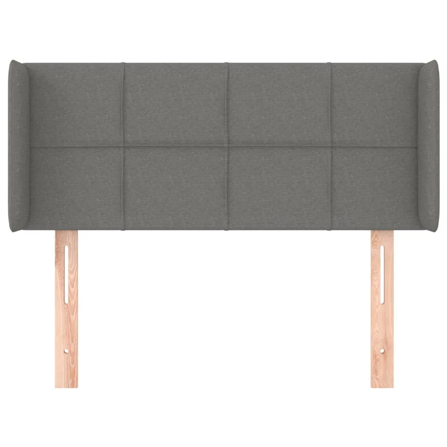 Tête de lit avec oreilles Gris foncé 103x16x78/88 cm Tissu - 3