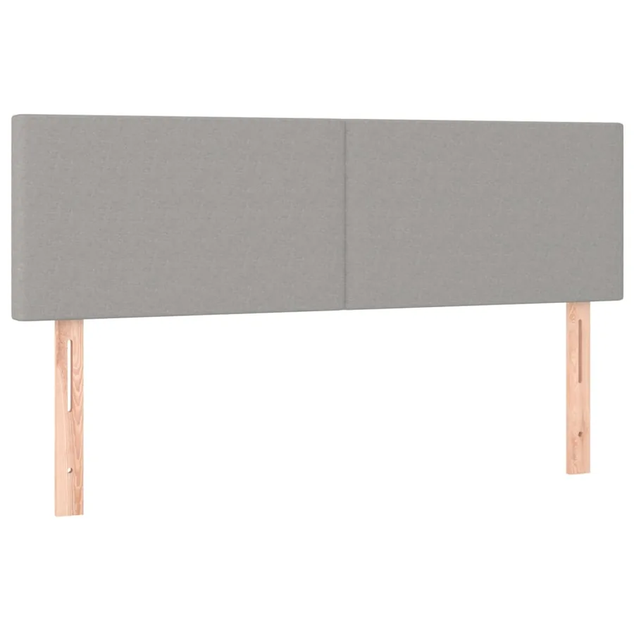 Sommier à lattes de lit et matelas et LED Gris clair 140x190 cm - 7