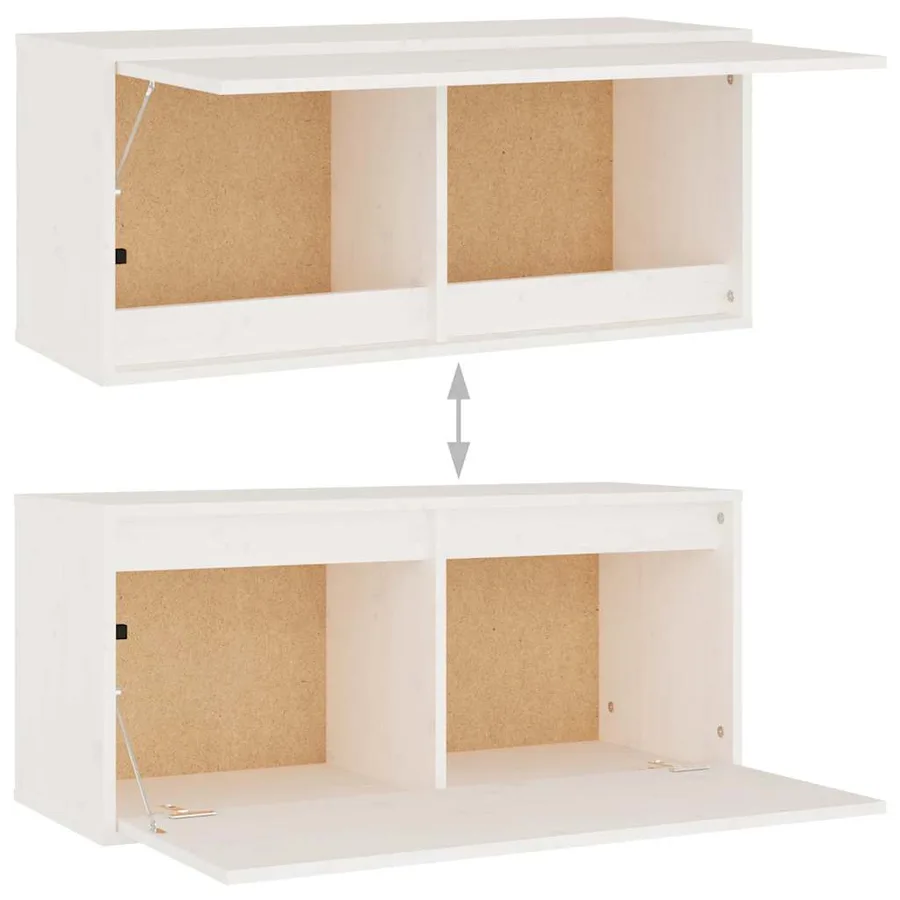Meubles TV 6 pcs Blanc Bois massif de pin - 9