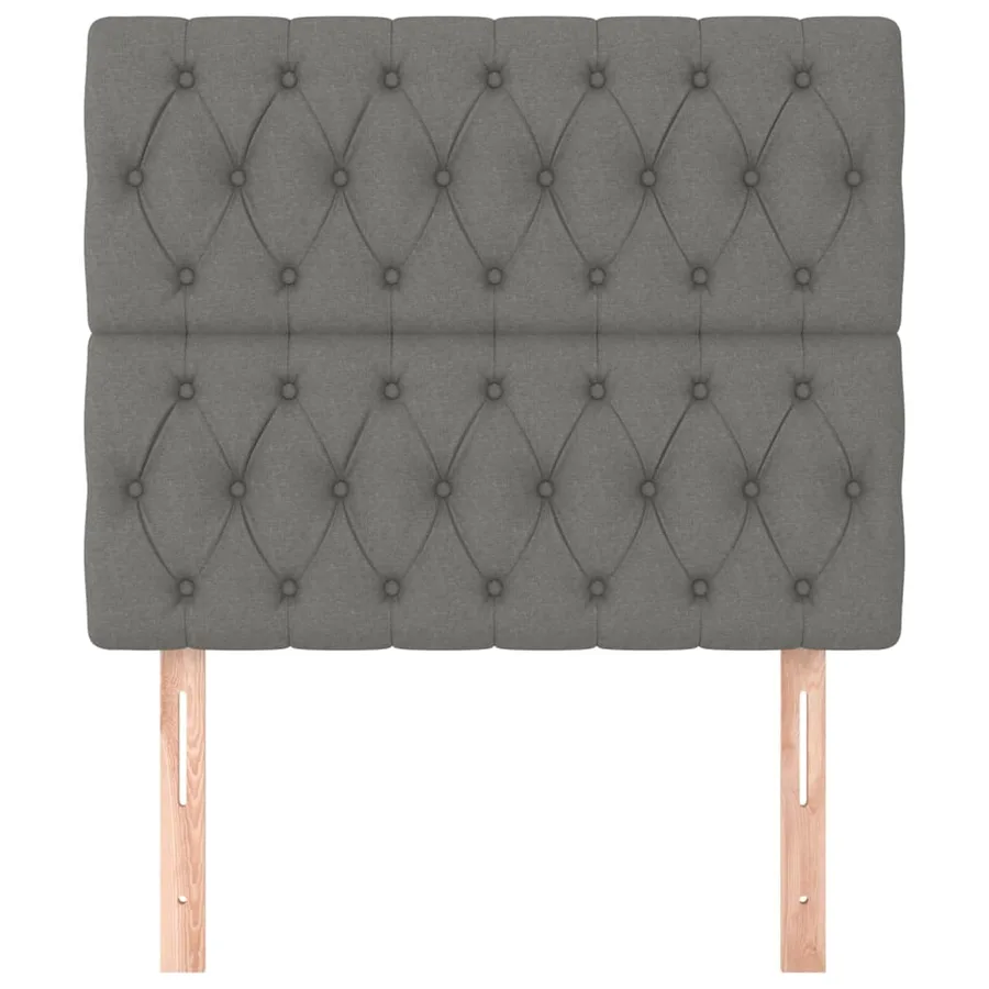 Tête de lit Gris foncé 100x7x118/128 cm Tissu - 3