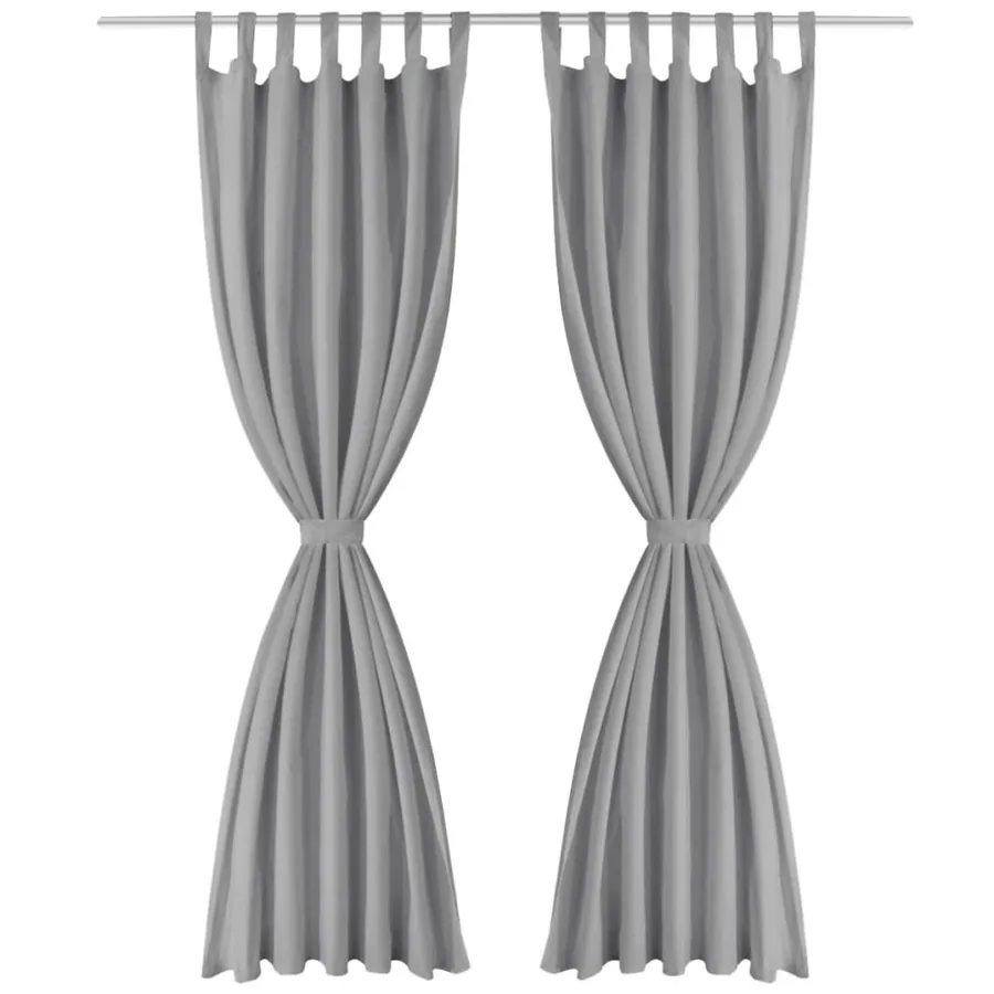 Rideau occultant avec boucles 2 pcs 140 x 225 cm Gris - 2