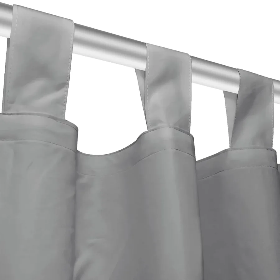 Rideau occultant avec boucles 2 pcs 140 x 225 cm Gris - 4