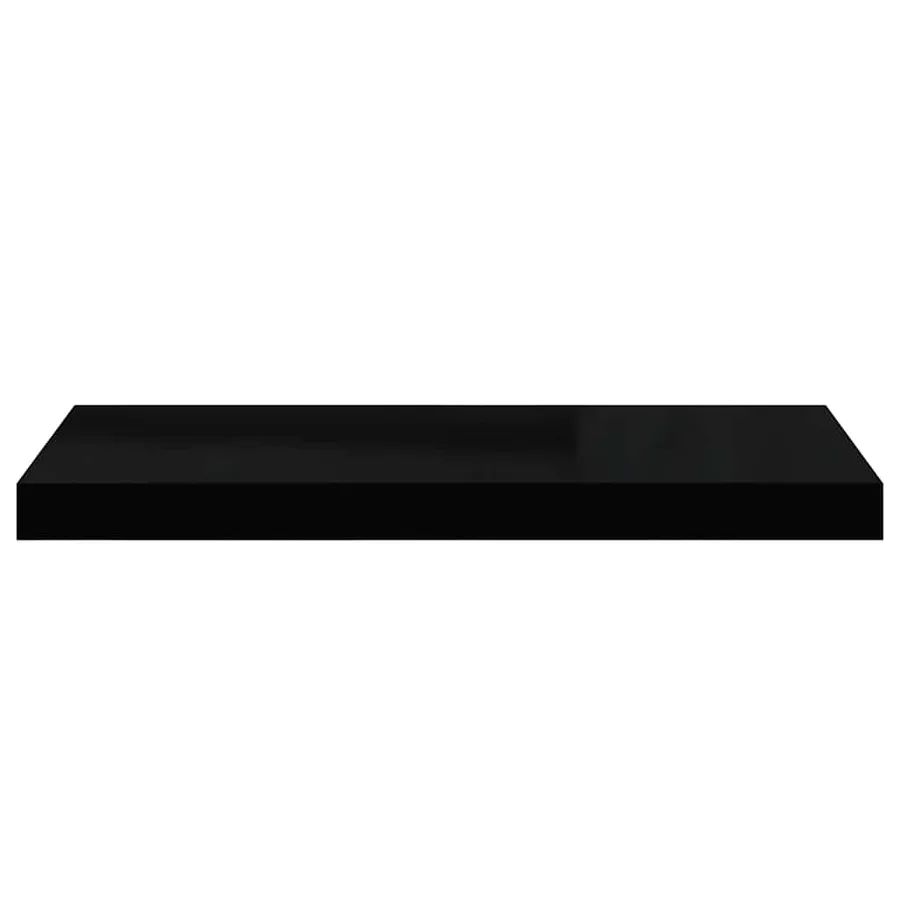 Étagère murale flottante 4 pcs Noir brillant 60x23,5x3,8 cm MDF - 6