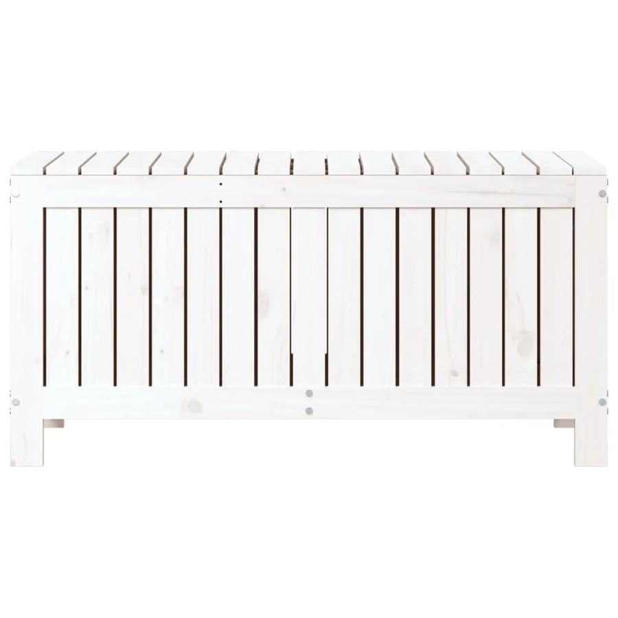 Boîte de rangement de jardin Blanc 108x42,5x54 cm Bois de pin - 6