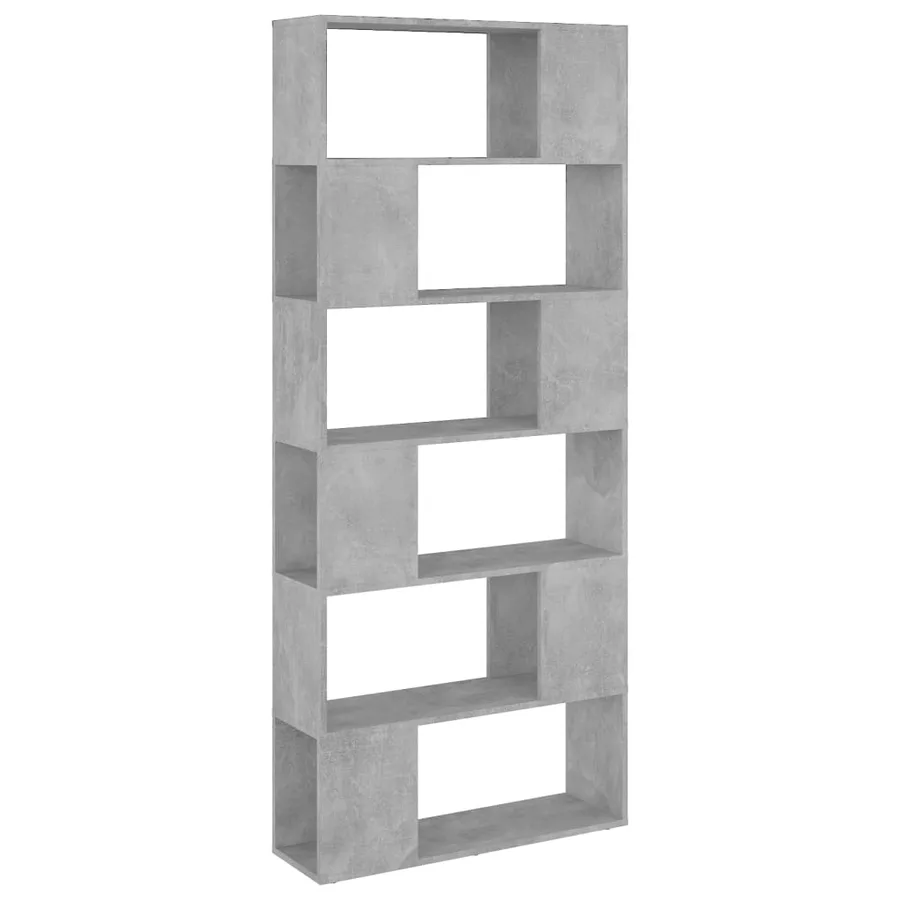 Bibliothèque/Séparateur de pièce Gris béton Bois d'ingénierie - 2