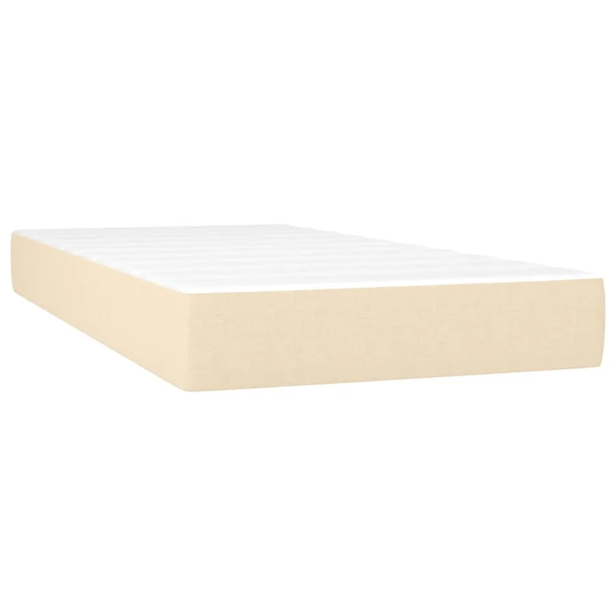 Matelas de lit à ressorts ensachés fermeté moyenne Crème 90x190x20 cm Tissu - 2