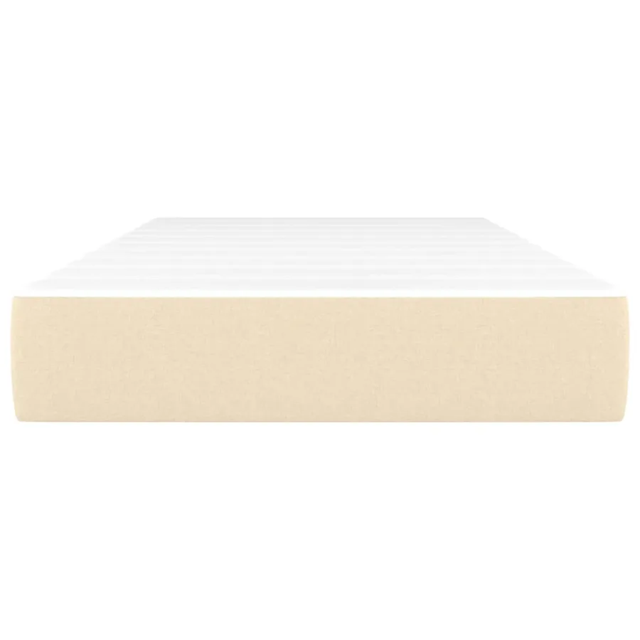Matelas de lit à ressorts ensachés fermeté moyenne Crème 90x190x20 cm Tissu - 3