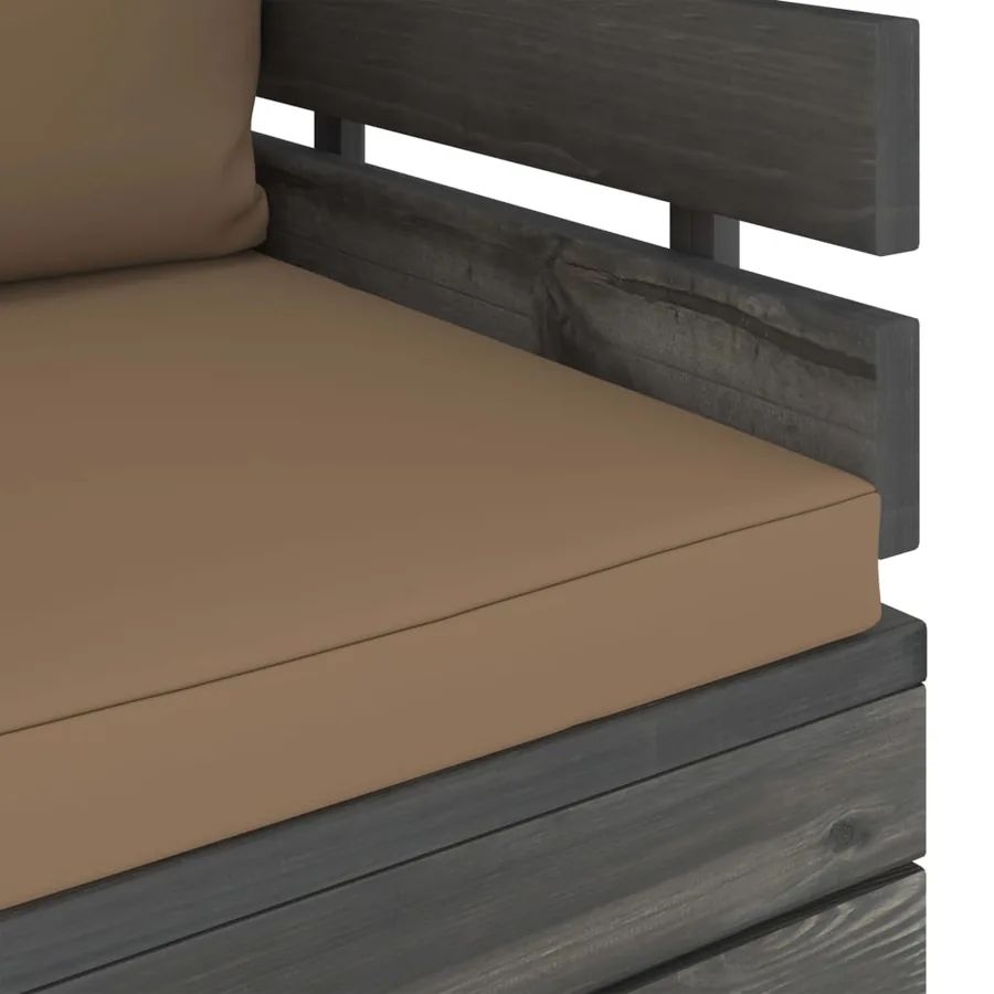 Fauteuil de jardin avec coussins Bois de pin - 6
