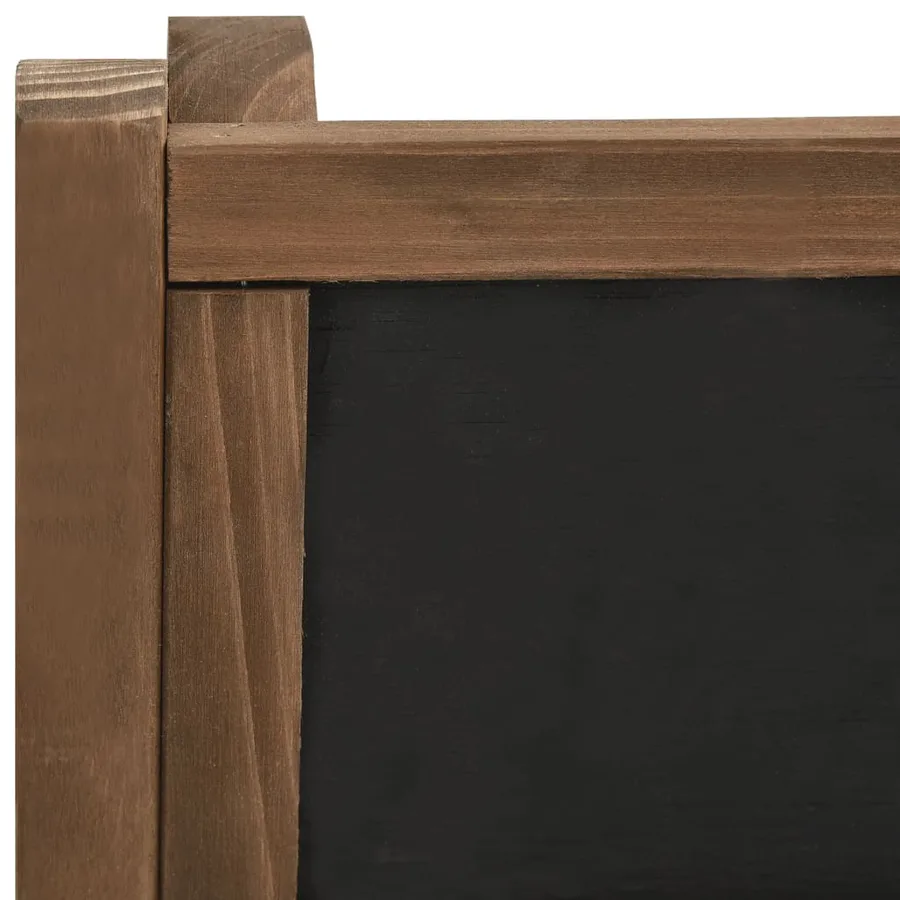 Support à plantes à 3 niveaux avec tableau noir 40x30x90 cm Pin - 5