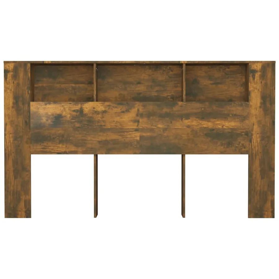 Armoire de tête de lit Chêne fumé 180x18,5x104,5 cm - 4
